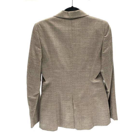BARNEYS Italian Wool ladies suit Y2K Tan size 8 - Picture 6 of 9